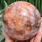 Fire Quartz  Hematoid Ferruginous Sphere Healing Crystal Ball 1494g 102mm