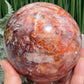 Fire Quartz  Hematoid Ferruginous Sphere Healing Crystal Ball 1494g 102mm