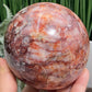 Fire Quartz  Hematoid Ferruginous Sphere Healing Crystal Ball 1494g 102mm