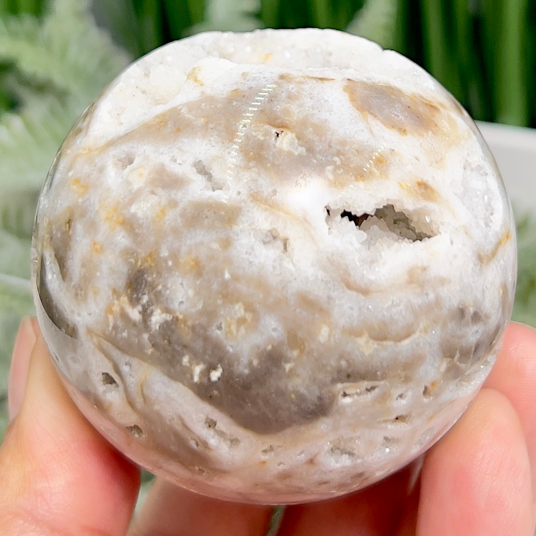 Sphalerite Quartz Sphere Healing Crystal Ball 268g 61mm