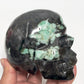 Emerald in Matrix Skull Healing Crystal Carving 1085g