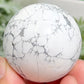 Howlite Sphere Healing White Crystal Ball 188g 50mm