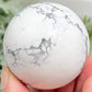 Howlite Sphere Healing White Crystal Ball 188g 50mm