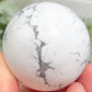 Howlite Sphere Healing White Crystal Ball 188g 50mm