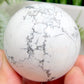 Howlite Sphere Healing White Crystal Ball 188g 50mm