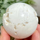 Agate White Sphere Druzy Healing Crystal Ball 320g 64mm