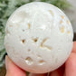 Agate White Sphere Druzy Healing Crystal Ball 320g 64mm