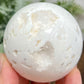 Agate White Sphere Druzy Healing Crystal Ball 320g 64mm