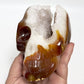 Carnelian Quartz Druzy Skull Healing Crystal Carving 873g