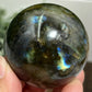 Labradorite Sphere Healing Crystal Ball Flashy Gemstone 236g 55mm