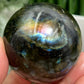 Labradorite Sphere Healing Crystal Ball Flashy Gemstone 236g 55mm