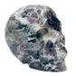 Zebra Stone Rock with Fluorite Skull Healing Crystal Skull Carving 985g