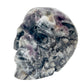 Zebra Stone Rock with Fluorite Skull Healing Crystal Skull Carving 985g