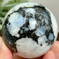 Rainbow Moonstone with Black Tourmaline Sphere Healing Crystal Ball 280g 58mm