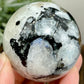 Rainbow Moonstone with Black Tourmaline Sphere Healing Crystal Ball 262g 57mm