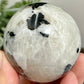 Rainbow Moonstone with Black Tourmaline Sphere Healing Crystal Ball 262g 57mm