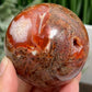 Red Moss Agate Sphere Rare Healing Crystal Ball 308g / 62mm