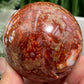 Red Moss Agate Sphere Rare Healing Crystal Ball 308g / 62mm