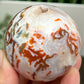 Red Moss Agate Sphere Rare Healing Crystal Ball 232g 56mm