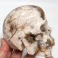 Flower Agate Skull Healing Crystal Carving 906g