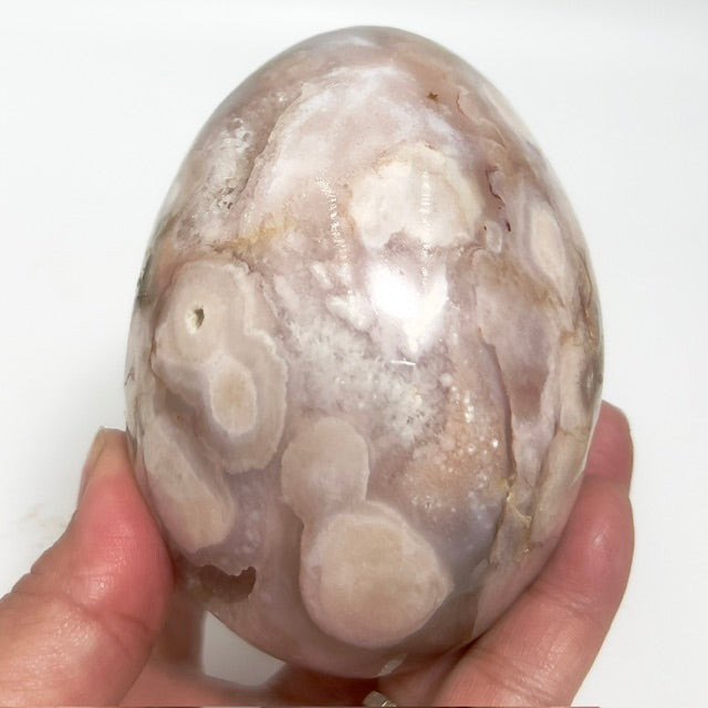 Flower Agate Skull Healing Crystal Carving 906g