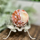 Red Moss Agate Sphere Rare Healing Crystal Ball 232g 56mm