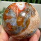 Red Moss Agate Sphere Rare Healing Crystal Ball 348g 64mm