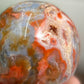 Red Moss Agate Sphere Rare Healing Crystal Ball 376g 65mm