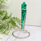 Malachite Wand with Stand Crystal 32g 92mm