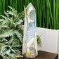 Ocean Sea Jasper Tower Healing Crystal Generator 792g 206mm