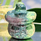 Ruby in Kyanite Zoisite Pumpkin Witches Hat UV Reactive Crystal Carving 104g