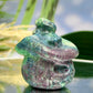 Ruby in Kyanite Zoisite Pumpkin Witches Hat UV Reactive Crystal Carving 104g