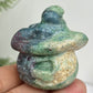 Ruby in Kyanite Zoisite Pumpkin Witches Hat UV Reactive Crystal Carving 104g