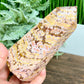 Ocean Sea Pink Orbicular Jasper Tower Healing Crystal Generator 864g 151mm