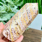 Ocean Sea Pink Orbicular Jasper Tower Healing Crystal Generator 864g 151mm