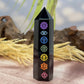 Black Obsidian Points With Chakra Print Crystal Generators Australian Seller