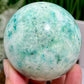 Fynchenite Phoenix Stone with Pyrite Sphere Crystal Ball 442g 67mm