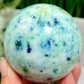 Fynchenite Phoenix Stone with Pyrite Sphere Crystal Ball 406g 67mm