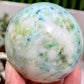 Fynchenite Phoenix Stone with Pyrite Sphere Crystal Ball 406g 67mm