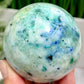 Fynchenite Phoenix Stone with Pyrite Sphere Crystal Ball 406g 67mm