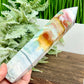 Ocean Sea Jasper Tower Healing Crystal Generator 444g 182mm