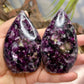 Gem Lepidolite Purple Mica Flames Crystal Carvings Australian Seller