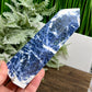 Sodalite Poets Stone Blue Tower Healing Crystal Generator 506g 157mm