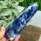 Sodalite with Pyrite Poets Stone Blue Tower Healing Crystal Generator 460g 151mm