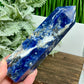 Sodalite with Pyrite Poets Stone Blue Tower Healing Crystal Generator 460g 151mm