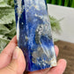 Sodalite with Pyrite Poets Stone Blue Tower Healing Crystal Generator 460g 151mm