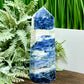 Sodalite Poets Stone Blue Tower Healing Crystal Generator 518g 151mm