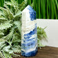 Sodalite Poets Stone Blue Tower Healing Crystal Generator 518g 151mm