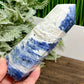 Sodalite Poets Stone Blue Tower Healing Crystal Generator 518g 151mm