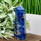 Sodalite with Pyrite Poets Stone Blue Tower Healing Crystal Generator 518g 145mm